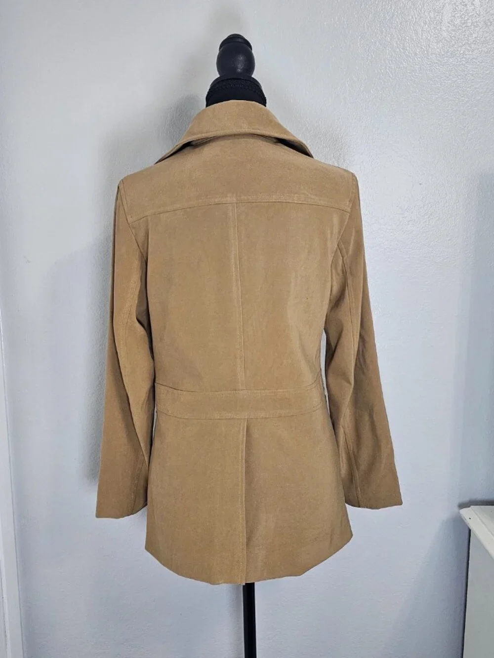 Vintage Vertical Club Camel Tan Blazer Jacket - Women's Size XS - Picture 3 of 8